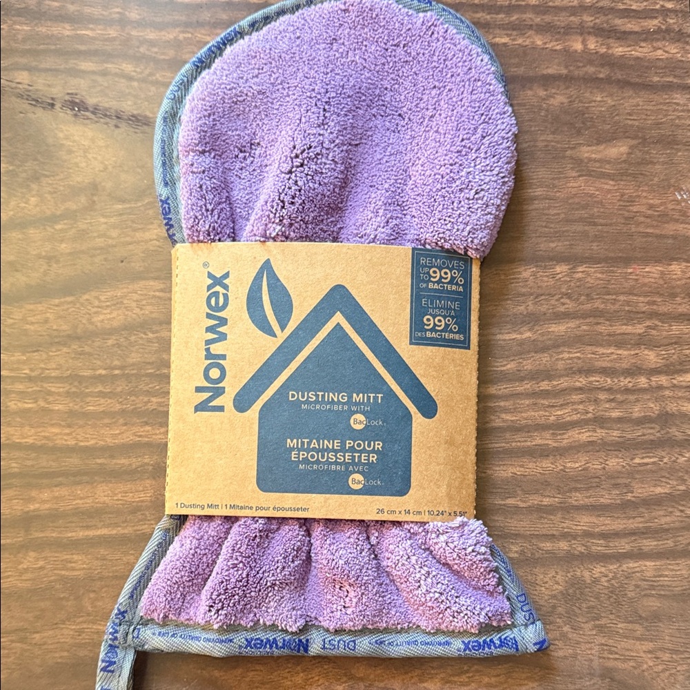 Norwex Purple Dusting Mitt - Microfiber Cleaning Glove